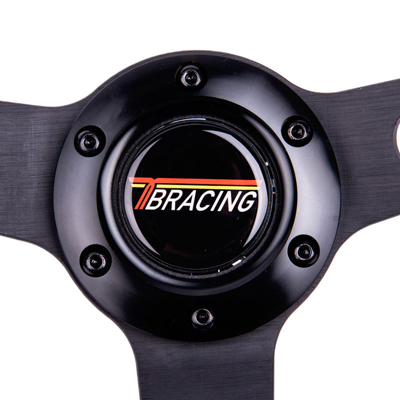 WRC Steering Wheel BLACK SUEDE/YELLOW SEW Race, Rally, Tuning 345mm